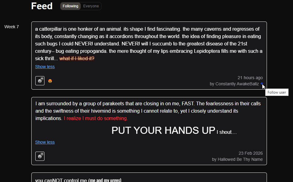 Homepage - Feed
